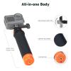 AKASO Waterproof Floating Hand Grip Action Camera Accessories for Gopro Hero 13/12/11/10/ 9/Max/DJI Osmo Action EK7000/Brave 4/Brave 7 LE/Brave 7 Action Camera Handle Mountfor Water Sports view 2