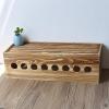 WAOCEO Cable Organizer Box Junction Box Solid Wood Retro Simple Plug-in Wire Storage Box Socket Plug-in Board Box Power Cord Box Cable Management Box (Size : 35cm) view 4