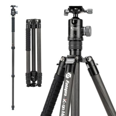 Fotopro 68" Carbon Fiber Tripod for Camera, Compact Travel Tripod with Ball Head, Detachable Monopod with Quick Release Plate and Carry Bag, Load up to 26lbs/12KG, X-go Max E2