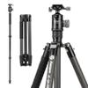 Fotopro 68" Carbon Fiber Tripod for Camera, Compact Travel Tripod with Ball Head, Detachable Monopod with Quick Release Plate and Carry Bag, Load up to 26lbs/12KG, X-go Max E2 view 1