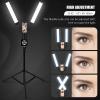 Esthetician Light with Tripod Stand and Phone Holder, Floor Lamp, Lash Lamp for Eyelash Extensions, [Upgrade] Touch Switch Lash Light for Makeup, Tattoo, Photography, Selfie, Video RecordingBlack view 3