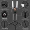 Esthetician Light with Tripod Stand and Phone Holder, Floor Lamp, Lash Lamp for Eyelash Extensions, [Upgrade] Touch Switch Lash Light for Makeup, Tattoo, Photography, Selfie, Video RecordingBlack view 4