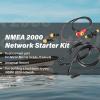 Bzumperyz NMEA 2000 Network Starter Kit for NMEA 2000 Eabled Fishfinder/Chartplotter, with Backbone Cables Drop Cables Tees Terminators Kits view 2