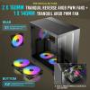 Antec C8 ARGB, 2X TQR 160mm & 1x TQ 140mm ARGB PWM Fans Included,Dual-Chamber Layout, Type-C, 360mm Radiator Support, Seamless TG Front & Side Panels, RTX 40 Compatible, Full-Tower E-ATX PC Case view 3