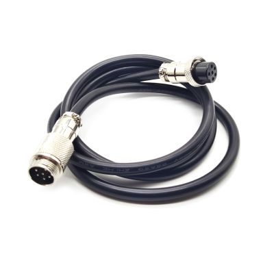 FOWIUNYE GX16 6 Pin Cable Male to Female Head Aviation Cordset, GX16 6 Pin Panel Mount Circular Metal Aviation Connector Adapter Male to Female5Meter