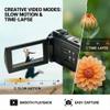 ORDRO 5K Video Camera Camcorder UHD 56MP Vlogging Camera for YouTube, 18X Digital Zoom & IR Night Vision, 3" 270 Flip Touch Screen, WiFi/WDR/Wide Angle, Include 32GB Card, 2 Batteries, Microphone view 3