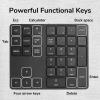 Levieny Wired Number Keypad - 34 Key USB Numeric Keypad, Magicforce Accounting 10 Key for Laptop, Surface Pro, Notebook (Black) view 4