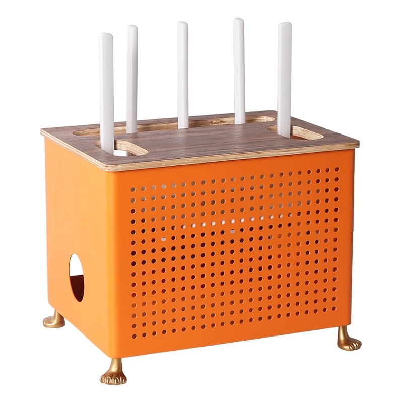 WAOCEO Cable Organizer Box Router Storage Box Desktop Cover Ugly WiFi Light cat Box Set-top Box Wire Socket Rack Cable Management Box