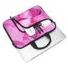11.6 12 12.5 inch Laptop Sleeve Chromebook Case Ultrabook Case Notebook Sleeve Tablet Case Neoprene Handle Sleeve for Men Women, Two Pockets Fit Apple MacBook Air Samsung Acer HP DELL (Pink Butterfly) view 3