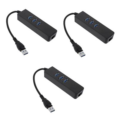 Hemoton 3pcs USB Hub USB Type-c to Ethernet Adapter Mbps and Play for Laptop Pc Tv
