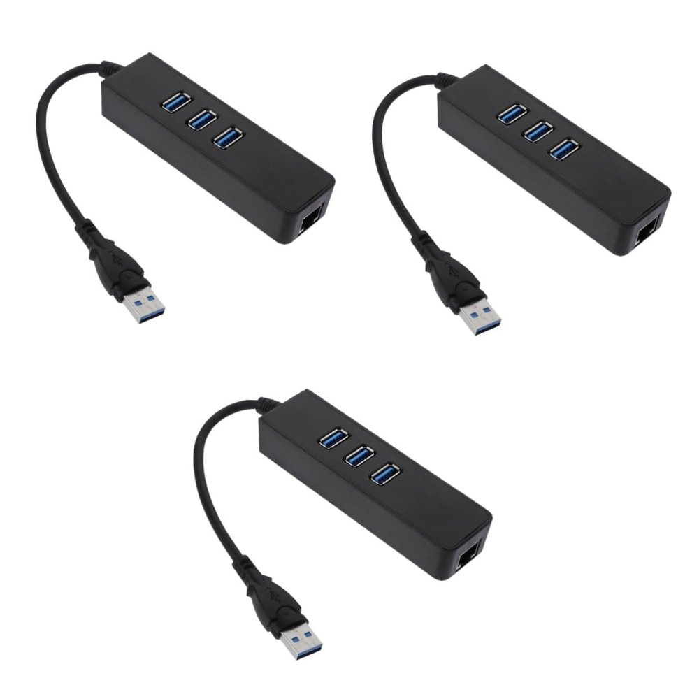 Hemoton 3pcs USB Hub USB Type-c to Ethernet Adapter Mbps and Play for Laptop Pc Tv