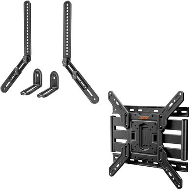 ELIVED Soundbar Mount, Sound Bar Bracket YD5010, Ultra Slim TV Wall Mount YD3033 for Most 26-75 Inch tvs, Max VESA 400x400mm Low Profile Wall Mount TV Bracket