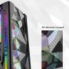 ARrase Mid-Tower Gaming PC Case,Desktop ATX Micro-ATX ITX Case,Tempered Glass Side Panel,Pre-Installed 6 Fans,Suitable for Gaming and Office Work (Color : White), 18648 view 3