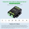 Waveshare Industrial Grade 2-Ch CAN to Ethernet Server, 2-Ch CAN + RS485 + Ethernet Port, Supports CAN Repeater/CAN to RS485, Dual Socket, Aluminium Alloy Case, Wall-Mount Support view 3
