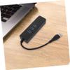 Hemoton 2pcs Triple USB Hub Ethernet Adapter Fast Data Transfer for Laptop Pc Tv view 3