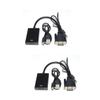Hemoton 2pcs to Converter Audio Cable Line for Pc Laptop Projector and Black Supports High-Resolution Digital Signals Plated Connectors view 1