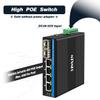 4Port POE++ Industrial Switch Full Gigabit Switch with 2SFP Ports 4RJ45 Ports with POE, up to 60W for Per Network Port Total 240W for Outdoor Use view 2