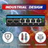 4Port POE++ Industrial Switch Full Gigabit Switch with 2SFP Ports 4RJ45 Ports with POE, up to 60W for Per Network Port Total 240W for Outdoor Use view 4