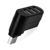 HEMOTON 3pcs 3 Cable Hub 2.0 Hub 3 x Port Splitter Adapter Rotatable 180 Charger for Laptop view 2