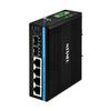 4port Managed Industrial Gigabit Ethernet Switch L2 Smart Fiber Optic Switch Support VLAN ERPS QoS with 2 SFP Fiber Ports Hardend Casing IP40 Protection Grade view 1