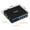 4port Managed Industrial Gigabit Ethernet Switch L2 Smart Fiber Optic Switch Support VLAN ERPS QoS with 2 SFP Fiber Ports Hardend Casing IP40 Protection Grade view 3