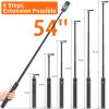 VRIG TP21 54inch Telescopic Selfie Stick Long with Tripod, Waterproof Hand Grip with 1/4" Screw for Insta360 X5/X4 /X3/X2 /ACE PRO, DJI Osmo Action 5Pro/4/3,Pocket 3,GoPro Hero 13 12 11 10 9 view 2