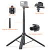 VRIG TP21 54inch Telescopic Selfie Stick Long with Tripod, Waterproof Hand Grip with 1/4" Screw for Insta360 X5/X4 /X3/X2 /ACE PRO, DJI Osmo Action 5Pro/4/3,Pocket 3,GoPro Hero 13 12 11 10 9 view 4