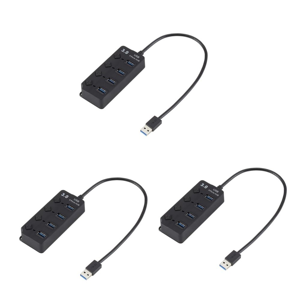 Hemoton 3pcs Port USB Hub Independent USB Splitter for Laptop Pc Tablet and Smartphone Enhanced Data Transfer Speeds for Work and Travel