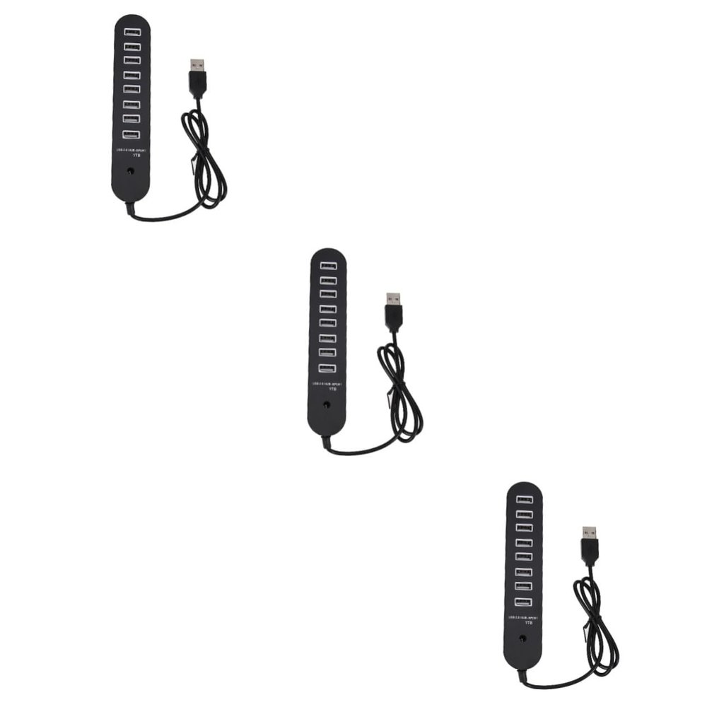 HEMOTON 3pcs Dm-hb70 8-Port USB 2.0 Hub c Extra USB Ports Expander for Laptop Phone Tablet High Speed Data Transfer