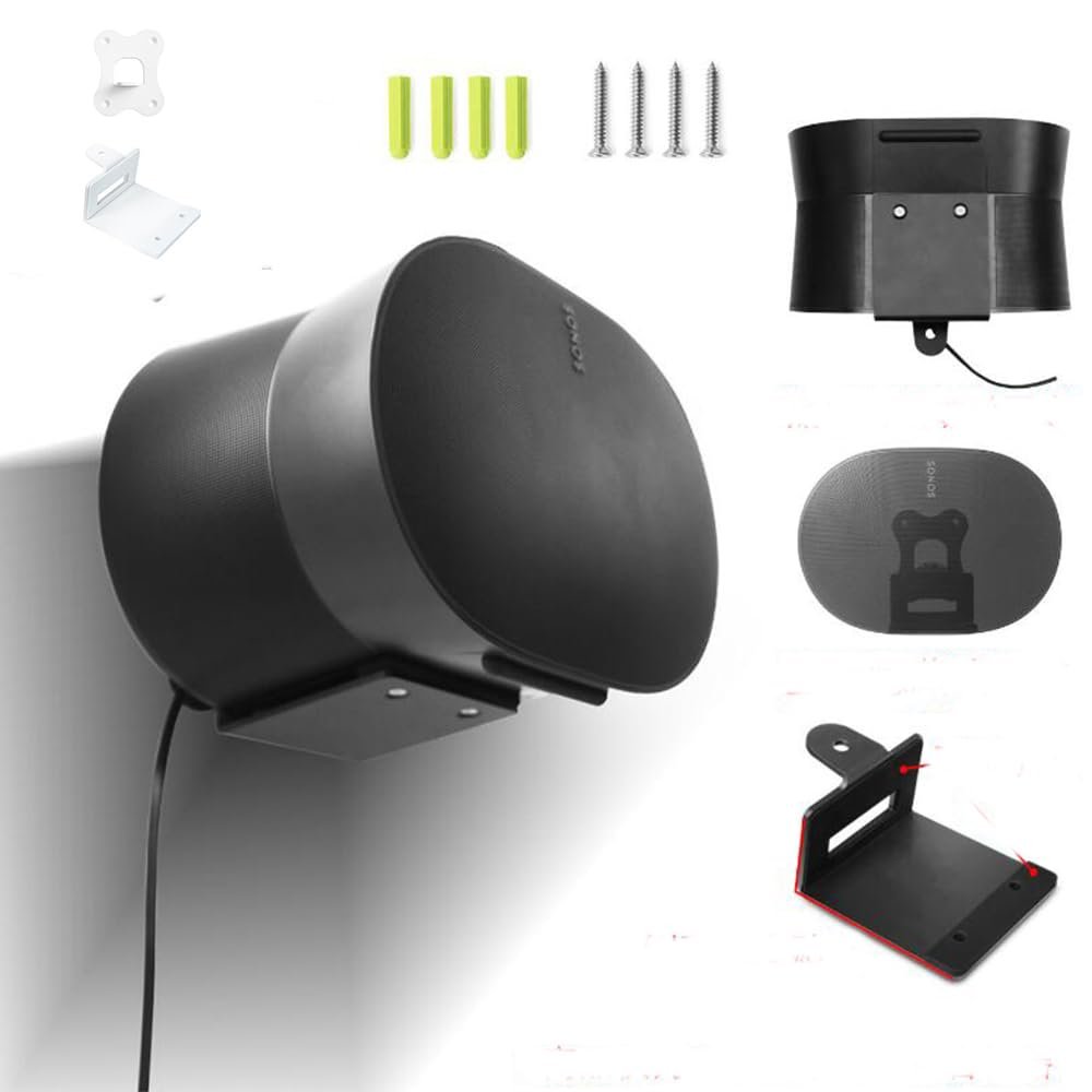 Coyktonty Aluminium Wall Bracket/Wall Mount Bracket for SONOS Era300 Speakers,Duty Speaker Mount Mounting Brackets (White)