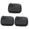Hemoton 3pcs Eva Digital Accessories Storage Bag Shockproof Organizer for Power Banks Earphones USB Cables More Zippered Case Hook for Travel Black view 1