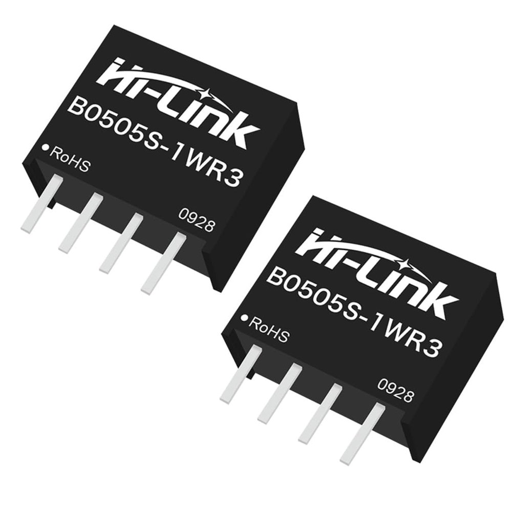 1WR3 42mA-1W DC-DC DC 1500VDC Isolation Power Module 2Pcs with Sustainable Short-Circuit Protection (B0505S-1WR3)