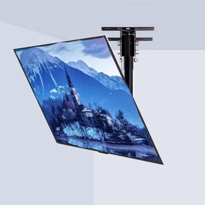 THEGA Ceiling TV Mount Stand - Full Motion 360 Deg Rotation Tilt Swivel TV Mount for 27-55 Inch TVs, Holds Up to 66lbs/30kg Ceiling TV Mount, Metal Expansion Screw Fixing