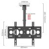 THEGA Ceiling TV Mount Stand - Full Motion 360 Deg Rotation Tilt Swivel TV Mount for 27-55 Inch TVs, Holds Up to 66lbs/30kg Ceiling TV Mount, Metal Expansion Screw Fixing view 2