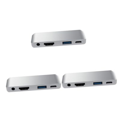 Hemoton 3pcs USB- Adapter Audio Jack USB and Pd Charging for Laptop Compact Silver Design for Enhanced Connectivity and Performance
