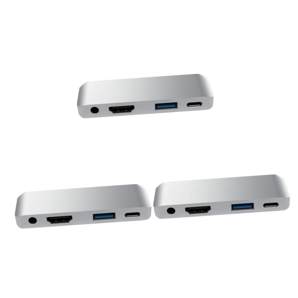Hemoton 3pcs USB- Adapter Audio Jack USB and Pd Charging for Laptop Compact Silver Design for Enhanced Connectivity and Performance