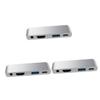Hemoton 3pcs USB- Adapter Audio Jack USB and Pd Charging for Laptop Compact Silver Design for Enhanced Connectivity and Performance view 1