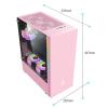 upim Computer Cases,Mid-Tower PC Gaming Case ATX/M-ATX/ITX - Front I/O USB 3.0 Port - Tempered Glass Side Panel - RGB Fan and Remote Control and Controller (Size : 2 Fans) view 2