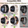Braided Magnetic Bands Compatible with Fitbit Versa 4/Fitbit Versa 3/Sense 2/Sense 1,Soft Stretchy Elastic Nylon Sport Loop Strap for Women Men (Space Gray) view 2
