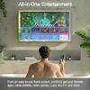 Haocrown 32" 4K Ultra HD Smart Bathroom Mirror TV, IP66 Waterproof, Android 13 OS Built-in Voice Assistant (Remote with Mic), ATSC Tuner, 500 cd/ High Brightness (Sliver Frame, 2025 Model) view 4