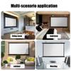 KEBER Projector Screen, 60""/72""/80"" Projection Screen Wall Mounted 4K HD with 4:3/16:9 Aspect Ratio, Home Cinema Indoor Outdoor Projector Movie Screen (Size : 72"" (16:9)) view 2
