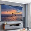 KEBER Pull Down Projector Screen, 60""/72""/80"" Movie Screen Wall Mounted 4K HD Projection Screen 16:9/4:3 Aspect Ratio, Home Cinema Wall or Ceiling Mountable Screen (Size : 72"" (16:9)) view 1