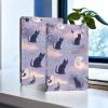 RUUHLJLET Case for iPad Air 3/Pro Generation (2019/2017) 10.5 Inch iPad Cover,Automatic Wake/Sleep,Adjustable Stand Protective Cover for Apple iPad 10.5" - Cute Cat and Moon view 4