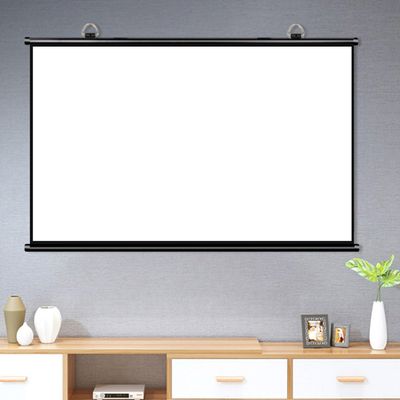 KEBER Projector Screen 60/72/80 inch, Projection 4:3/16:9 4K HD Movies Screen for Home Cinema Office Video Game, Projection Screen Indoor Outdoor Wall/Ceiling Mount (Size : 72"" (4:3))