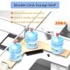 YANBI 3 Monitor Stand for Corner Desk, Wood Monitor Stand Riser Office Tabletop Storage Rack, Space Saving Screen Riser Stands with Wiring Hole view 2
