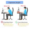 YANBI 3 Monitor Stand for Corner Desk, Wood Monitor Stand Riser Office Tabletop Storage Rack, Space Saving Screen Riser Stands with Wiring Hole view 3
