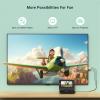 POFOTO 9.5" Portable DVD Player for Kids and Car with 7.5" Swivel Screen, 4-6 Hour Working Time, Car DVD Player with Dual Speakers, Remote Control, Support Sync TV, Region Free USB/SD/AV- Black view 4