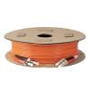 SpeedyFiberTX 2-Pack 22 Meter ST to LC Fiber Optic Patch Cable, Red and Black Boots, Corning InfiniCor Multimode OM1 62.5/125um Optical Fiber, Duplex Orange Riser OFNR Cable Jacket view 4