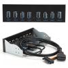 Yctze USB 3.0 Front Panel with 8 Ports Hub and 19PIN Optical Drive Extension Adapter for PC Computer, 5.25 Internal Front USB 3.2 Hub view 3