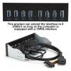 Yctze USB 3.0 Front Panel with 8 Ports Hub and 19PIN Optical Drive Extension Adapter for PC Computer, 5.25 Internal Front USB 3.2 Hub view 4
